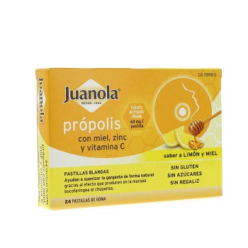 juanola pastillas propolis miel zinc vit c 24u