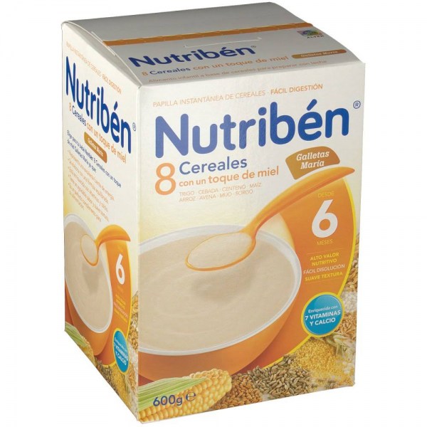 nutriben 8 cereales y miel galletas maria 600 g