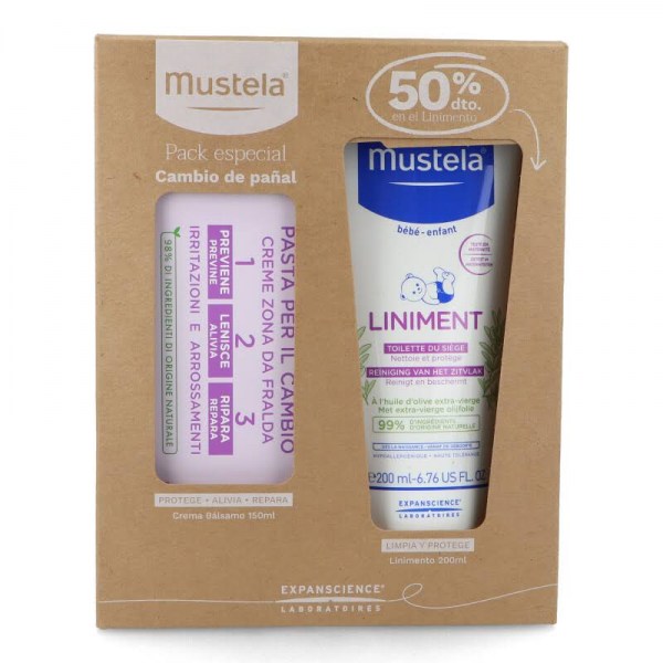 pack mustela cambio de panal crema balsamolinim