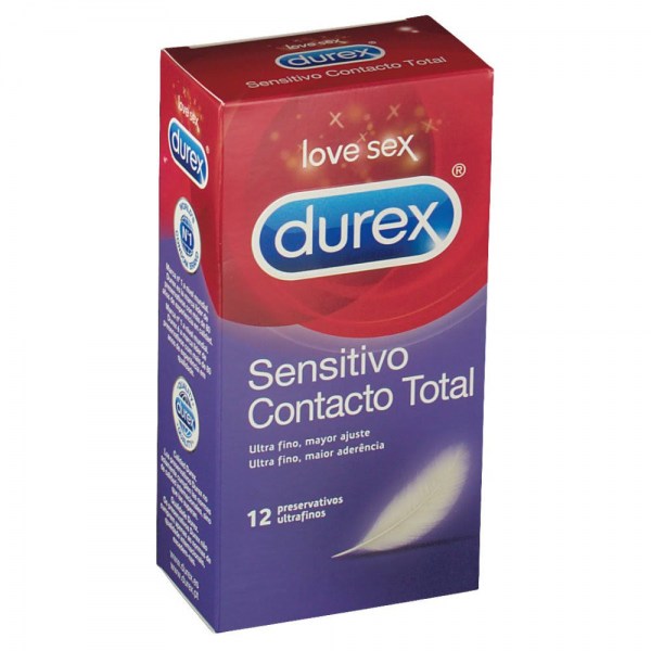 preservativos durex contacto total fino 12 u